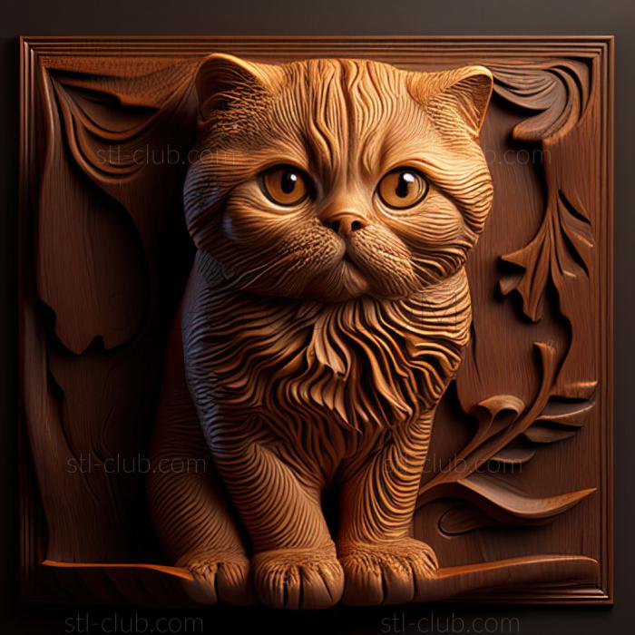 3D model st Scottish Fold cat (STL)